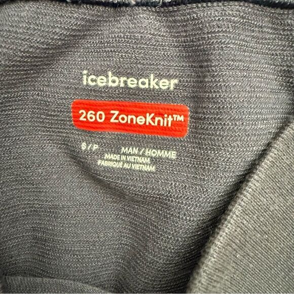 Icebreaker Merino Blend 260 Zone Knit Seamless 18” 3/4 Tights Small Graphite - Picture 3 of 8